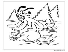 Bedava Pluto Yazdırmak İçin Boyama Sayfası