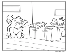 Bedava Yazdırılabilir Aristokediler Boyama Sayfası