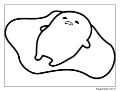 Bedava Yazdırılabilir Gudetama Boyama Sayfası