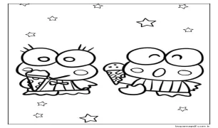 Bedava Yazdırılabilir Keroppi Boyama Sayfası