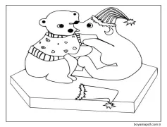 Bedava Yazdırılabilir Kutup Ayısı Boyama Sayfası