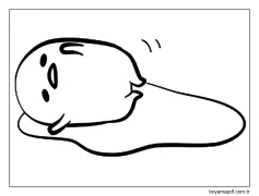 Bedava Yazdırılacak Gudetama Boyama Sayfası