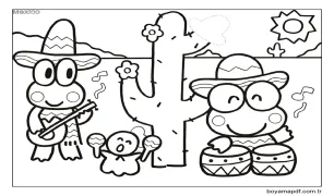 Bedava Yazdırılacak Keroppi Boyama Sayfası