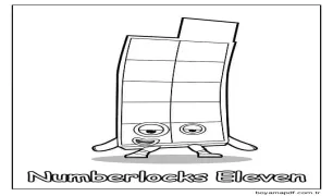 Bedava Yazdırılacak Numberblocks Boyama Sayfası