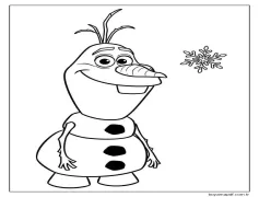 Bedava Yazdırılacak Olaf Boyama Sayfası