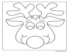 Bedava yazdırılır ren geyiği Boyama Sayfası