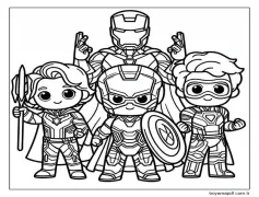 Bedava Yenilmezler Boyama Sayfası