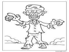 Bedava Zombi Boyama Sayfası