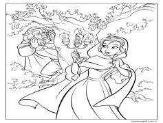 Belle ve Lumiere Boyama Sayfası