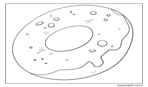 Bir Donut Boyama Sayfası