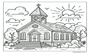 Bir Kilise Boyama Sayfası
