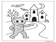 Bir Mumya Boyama Sayfası