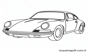 Bir Porsche Boyama Sayfası