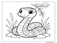 Bir Yılan Boyama Sayfası