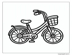 Bisiklet 1 Boyama Sayfası