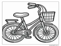 Bisiklet 2 Boyama Sayfası