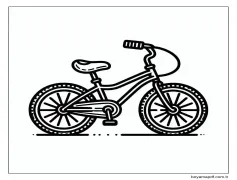 Bisiklet 3 Boyama Sayfası