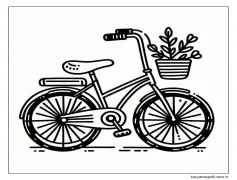 Bisiklet 4 Boyama Sayfası