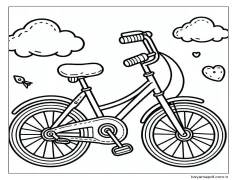Bisiklet 6 Boyama Sayfası