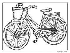 Bisiklet Çizimi Boyama Sayfası