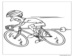 Bisiklet Yarışı Boyama Sayfası