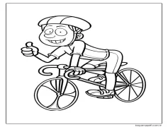 Bisikletçi Boyama Sayfası