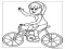 Bisiklete Binen Kız Boyama Sayfası