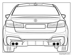 BMW'nin arkası Boyama Sayfası