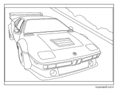 BMW yarış arabası Boyama Sayfası