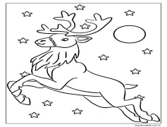 Boyama için ren geyiği Boyama Sayfası