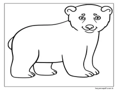 Boyama Kutup Ayısı Boyama Sayfası