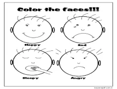 Boyama Sayfaları Duygular Boyama Sayfası