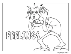 Boyama Sayfası Duygu Kaygı Boyama Sayfası