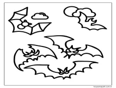 Boyanacak Yarasa Boyama Sayfası