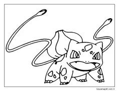 Bulbasaur anahat görüntüsü Boyama Sayfası