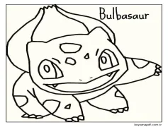 Bulbasaur Pokémon Boyama Sayfası