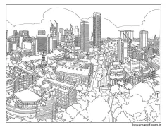 Büyük şehir Boyama Sayfası