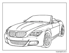 Cabrio BMW kupası Boyama Sayfası
