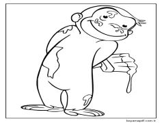 Çamurla Kaplı Meraklı George Boyama Sayfası