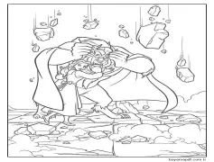 Canavar Koruyucu Belle Boyama Sayfası