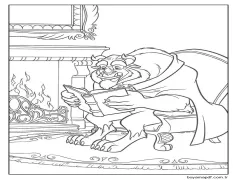 Canavar Okuma Kitabı Boyama Sayfası