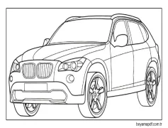 Çapraz BMW Boyama Sayfası