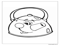 Çaydanlık eğlenceli Boyama Sayfası