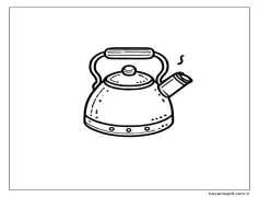 Çaydanlık temel Boyama Sayfası