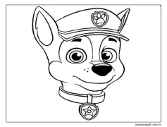 Chase'nin yüzü Boyama Sayfası