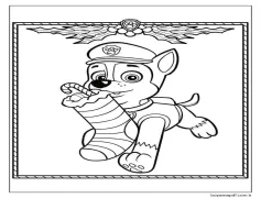 Chase Paw Patrol Noel'de Boyama Sayfası