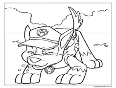 Chase Paw Patrol resmi Boyama Sayfası