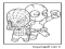 Chibi Deadpool Ve Örümcek Adam Chibi Boyama Sayfası