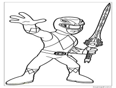 Chibi Korucu Tutarak Kılıç Boyama Sayfası