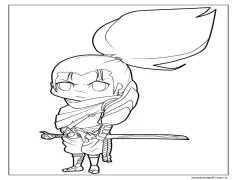 Chibi Yasuo Boyama Sayfası